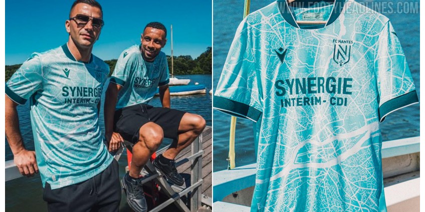Maillot Extérieur FC Nantes 2025-26 : Le Vert Aqua et le Plan de la Ville qui Honore Naoned