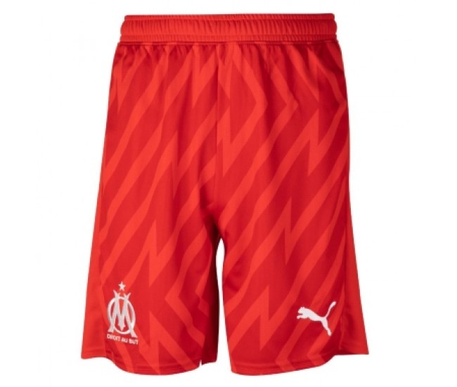 Short de Gardien Rouge Homme Olympique de Marseille 2023-24