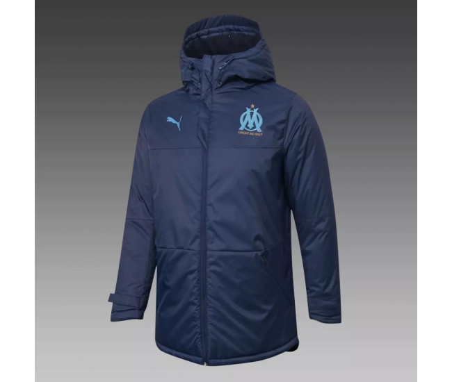 Veste d'hiver d'entraînement Olympique Marseille Marine 2020 2021