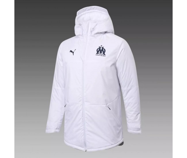 Veste d'hiver d'entraînement Olympique Marseille Blanc 2020 2021