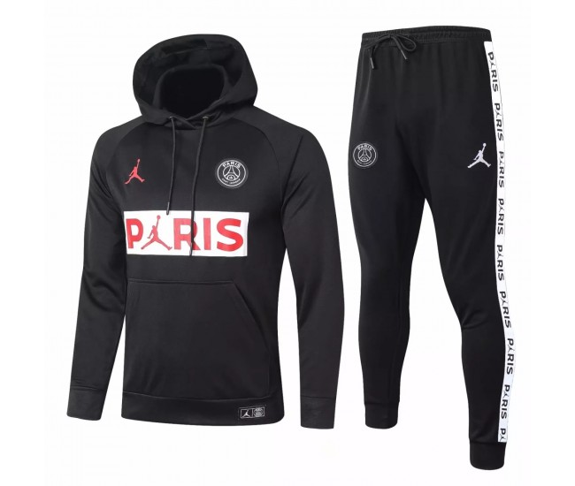 Survêtement de présentation de football Jordan X PSG noir 2020