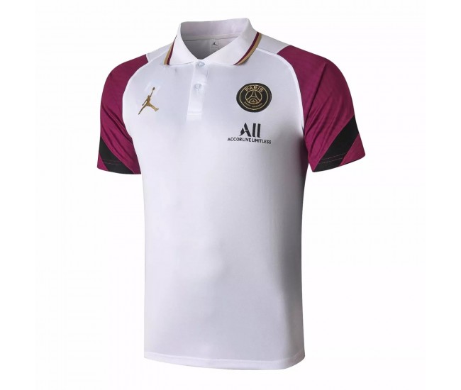 Polo PSG Jordan Training Blanc Violet 2020