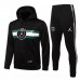 Survêtement de football technique d'entraînement PSG X Jordan Hooded noir 2021-22