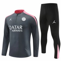 Survêtement technique d'entraînement de football PSG Jordan pour homme gris 2024-25