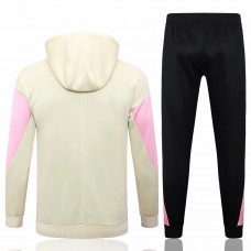 Survêtement de football à capuche PSG Jordan pour homme beige 2024-25