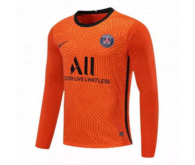 Maillot manches longues gardien Paris Saint Germain Orange 2020 2021