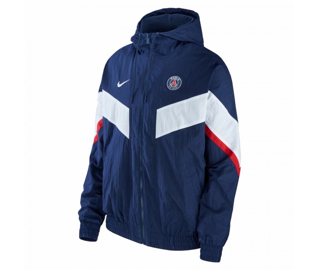 Paris Saint-Germain Strike Anthem Veste à capuche entièrement zippée Bleu marine