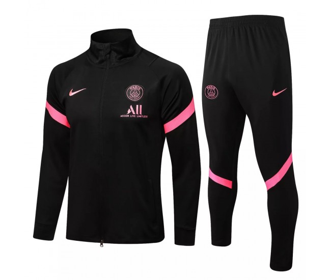 Survêtement de football de présentation d'entraînement noir PSG 2021-22