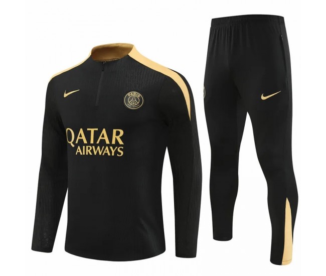 Survêtement technique d'entraînement de football PSG pour homme, noir, 2024-25