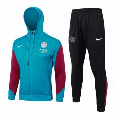Survêtement de football à capuche d'entraînement bleu PSG pour homme 2024-25
