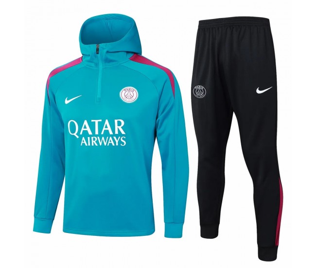 Survêtement de football technique à capuche PSG bleu pour homme 2024-25