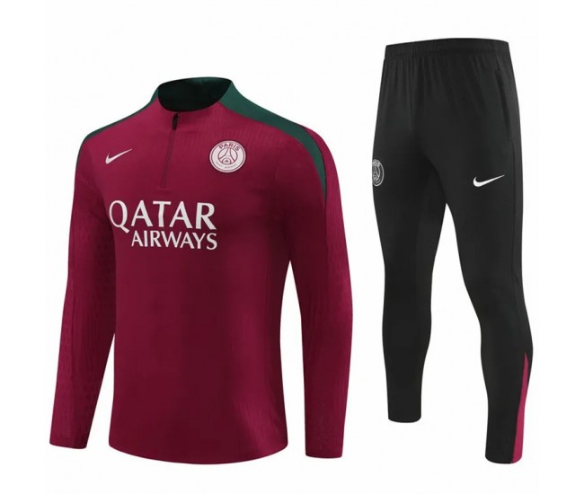 Survêtement technique d'entraînement de football PSG pour homme rouge 2024-25