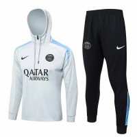 Survêtement technique de football à capuche PSG pour homme blanc 2024-25