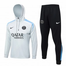 Survêtement technique de football à capuche PSG pour homme blanc 2024-25