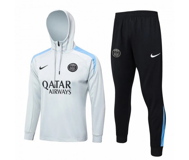 Survêtement technique de football à capuche PSG pour homme blanc 2024-25