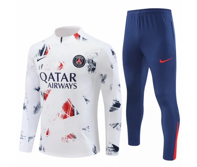 Survêtement technique d'entraînement de football PSG pour homme blanc 2024-25