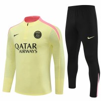Survêtement technique d'entraînement de football PSG jaune pour homme 2024-25