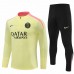 Survêtement technique d'entraînement de football PSG jaune pour homme 2024-25