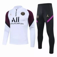 Survêtement de football technique PSG Training Blanc Violet 2020 2021