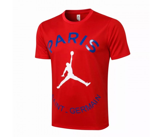 Maillot PSG X Jordan Wordmark Rouge 2021 2022