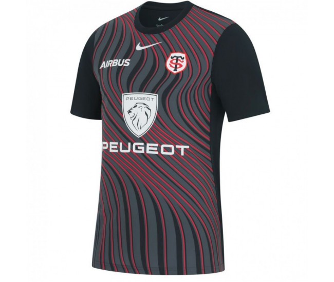 Maillot d'avant-match masculin du Stade de Toulouse 2023