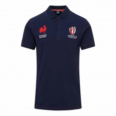 Polo homme en coton bleu marine France Rugby Rwc 2023 Polo homme en coton bleu marine France Rugby Rwc 2023