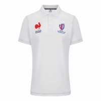 Polo blanc en coton pour homme France Rugby Rwc 2023