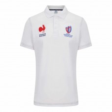 Polo blanc en coton pour homme France Rugby Rwc 2023 Polo blanc en coton pour homme France Rugby Rwc 2023