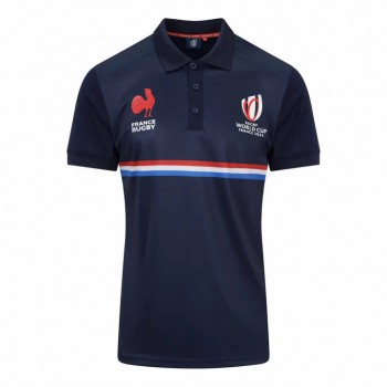 Polo homme France Rugby Rwc 2023 en polyester Polo homme France Rugby Rwc 2023 en polyester