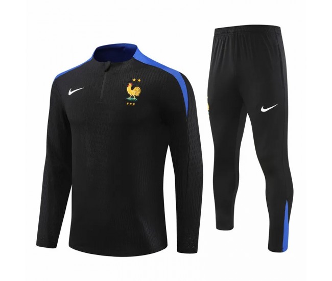 Survêtement technique d'entraînement de football pour homme de l'équipe nationale de France 2024-25 noir