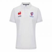 France RWC Polo Rugby Homme Coton Blanc 2023